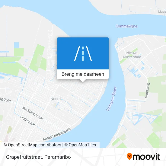 Grapefruitstraat kaart