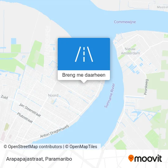 Arapapajastraat kaart