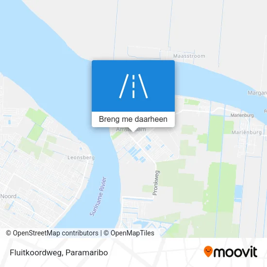 Fluitkoordweg kaart