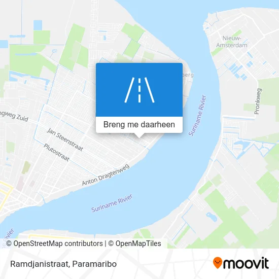 Ramdjanistraat kaart