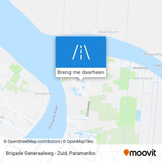 Brigade Generaalweg - Zuid kaart