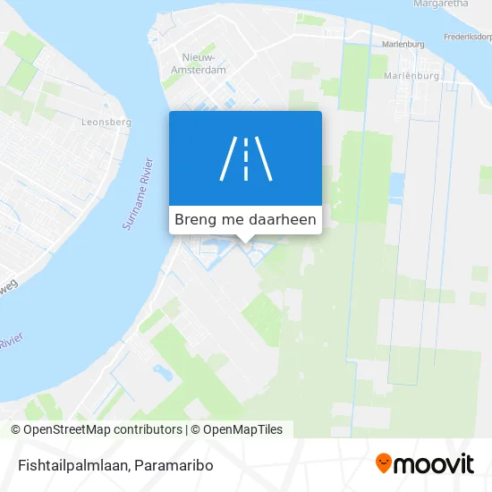 Fishtailpalmlaan kaart