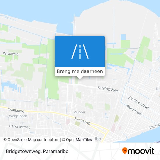 Bridgetownweg kaart