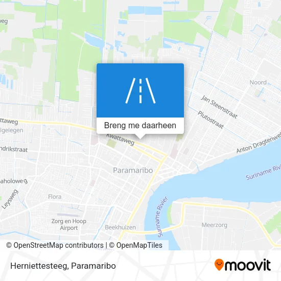 Herniettesteeg kaart