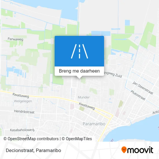 Decionstraat kaart