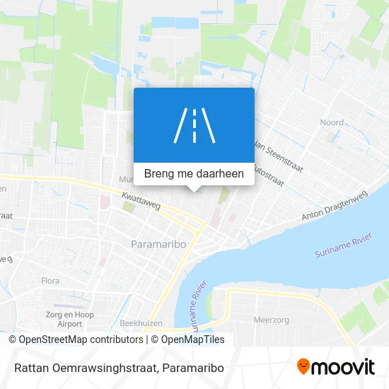 Rattan Oemrawsinghstraat kaart