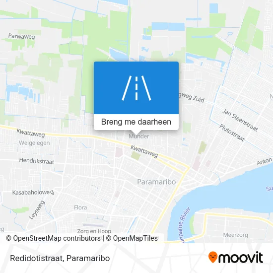 Redidotistraat kaart