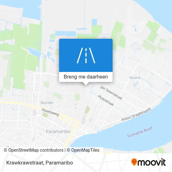 Krawkrawstraat kaart