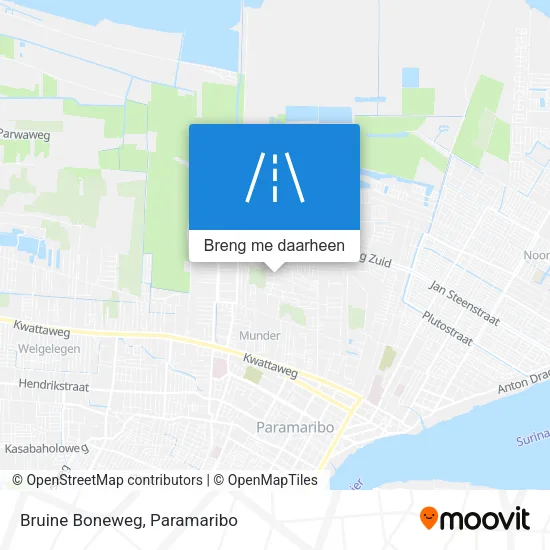 Bruine Boneweg kaart
