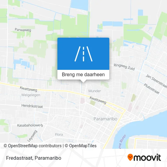 Fredastraat kaart
