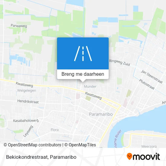 Bekiokondrestraat kaart