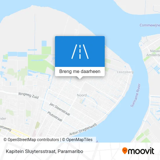 Kapitein Sluytersstraat kaart
