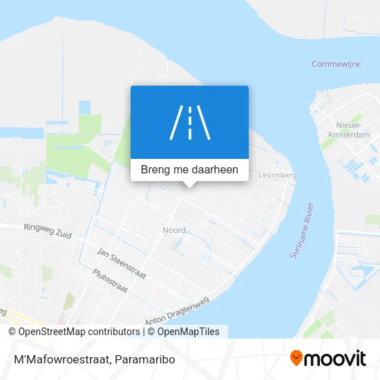 M'Mafowroestraat kaart