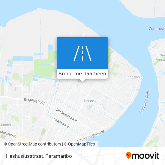 Heshusiusstraat kaart