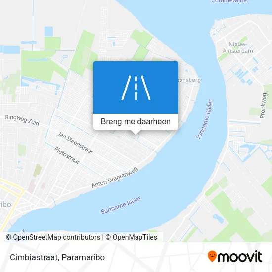 Cimbiastraat kaart