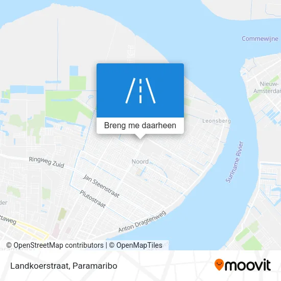 Landkoerstraat kaart