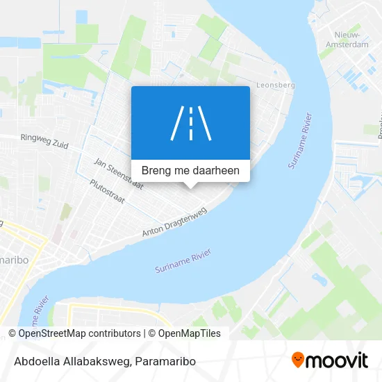 Abdoella Allabaksweg kaart