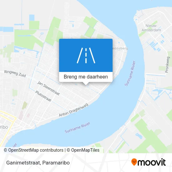 Ganimetstraat kaart