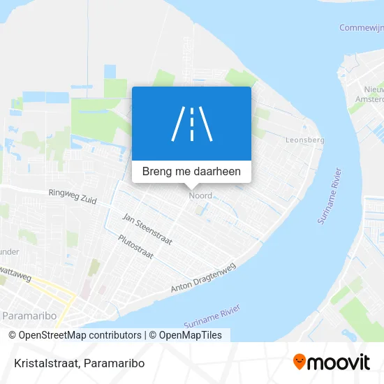 Kristalstraat kaart