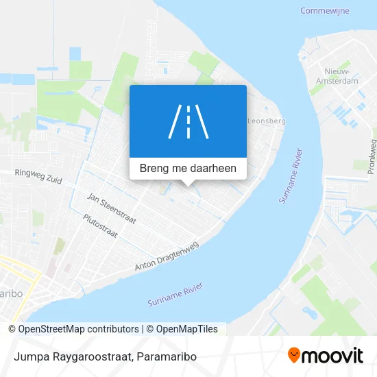 Jumpa Raygaroostraat kaart