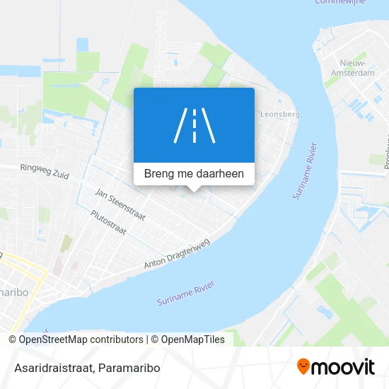 Asaridraistraat kaart