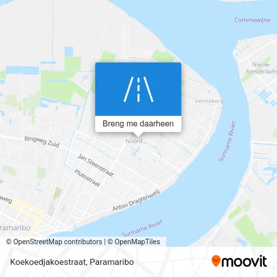 Koekoedjakoestraat kaart