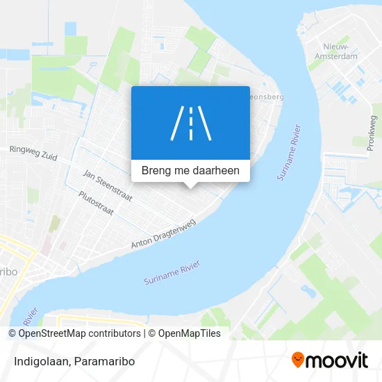 Indigolaan kaart
