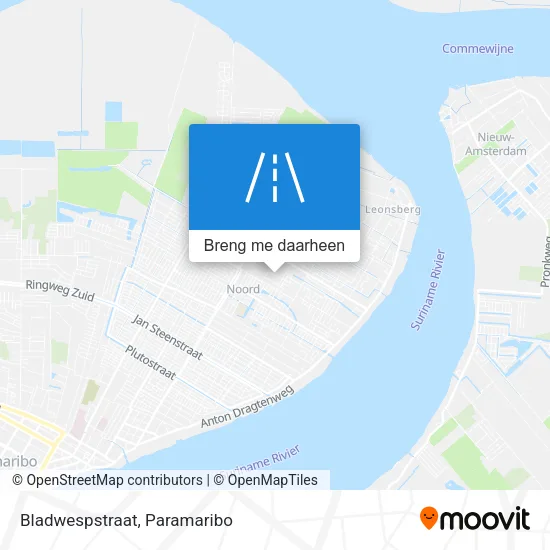Bladwespstraat kaart