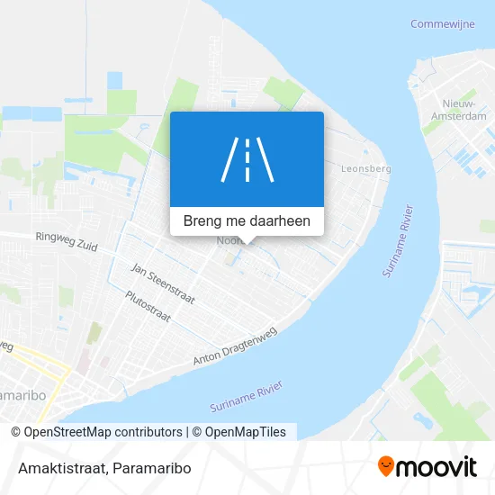 Amaktistraat kaart
