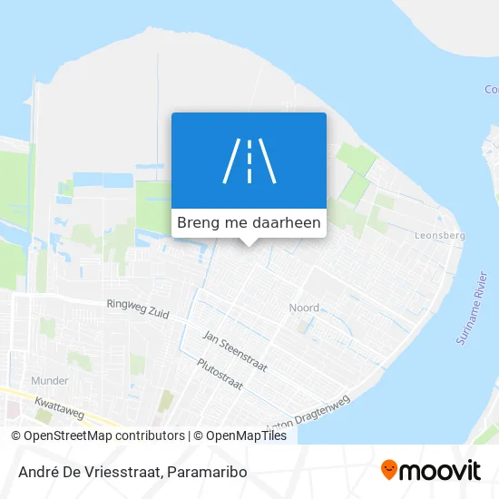 André De Vriesstraat kaart