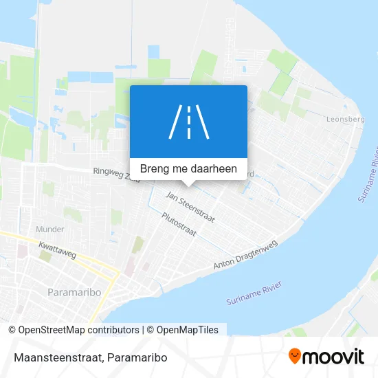 Maansteenstraat kaart