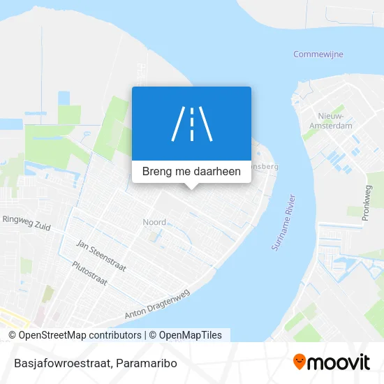 Basjafowroestraat kaart