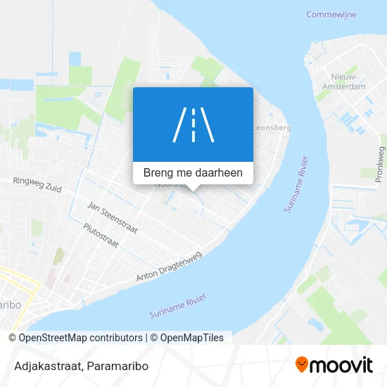 Adjakastraat kaart