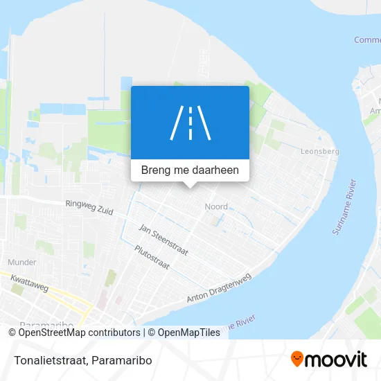 Tonalietstraat kaart
