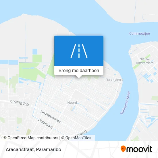 Aracaristraat kaart