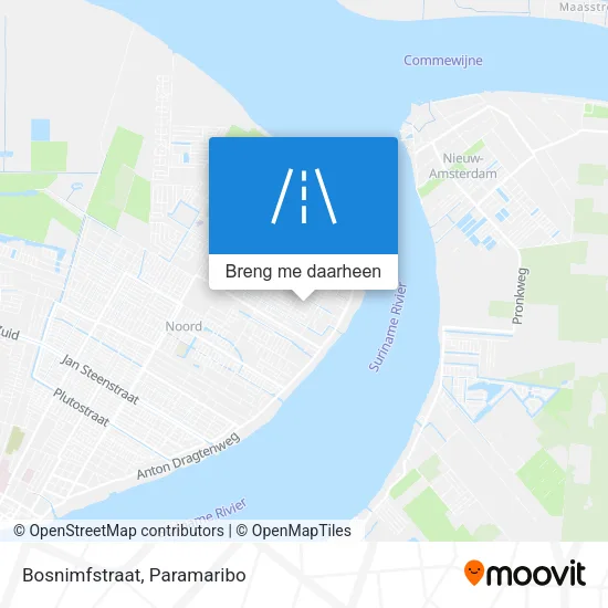 Bosnimfstraat kaart