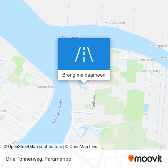 Drie Tonnerweg kaart
