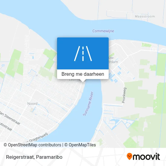Reigerstraat kaart