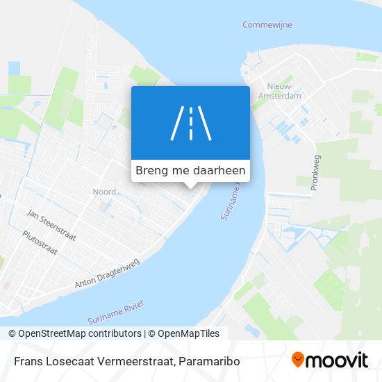 Frans Losecaat Vermeerstraat kaart