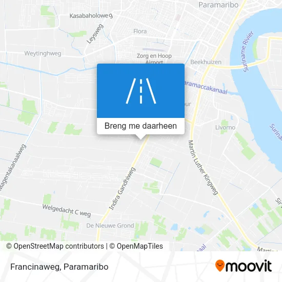 Francinaweg kaart