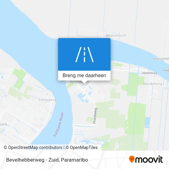 Bevelhebberweg - Zuid kaart