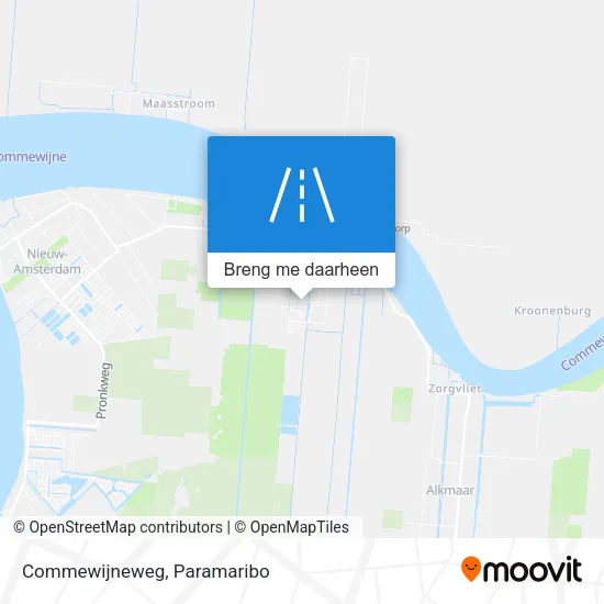 Commewijneweg kaart