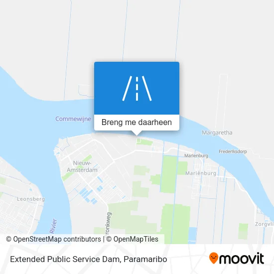 Extended Public Service Dam kaart