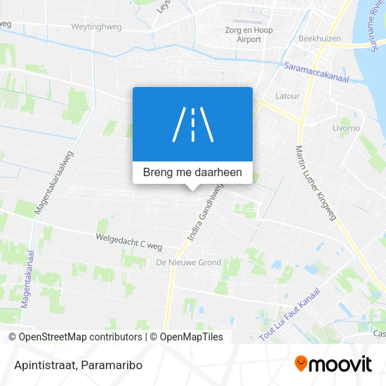 Apintistraat kaart