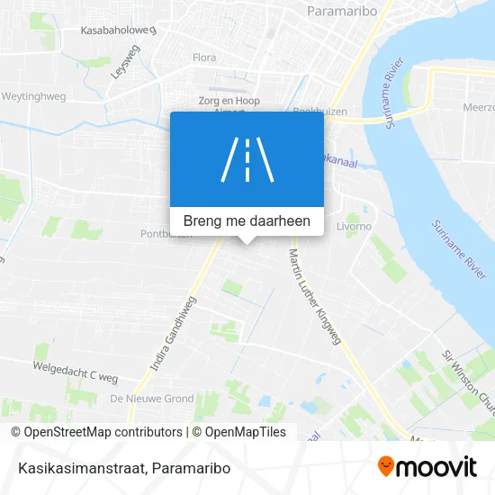 Kasikasimanstraat kaart