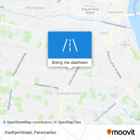 Kadhjeristraat kaart
