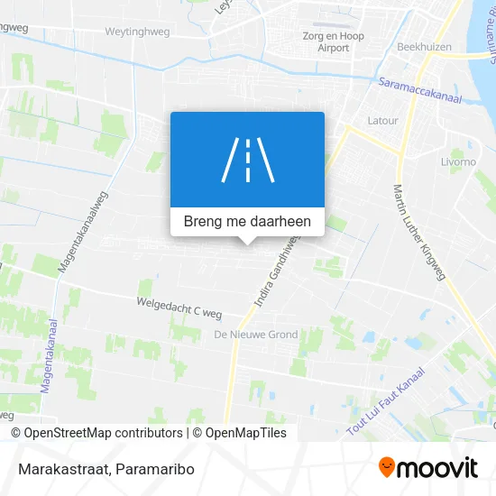 Marakastraat kaart