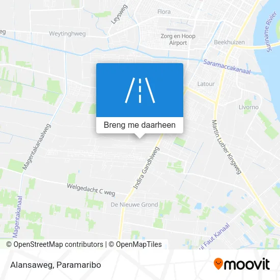 Alansaweg kaart