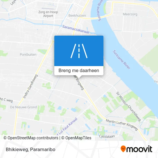Bhikieweg kaart