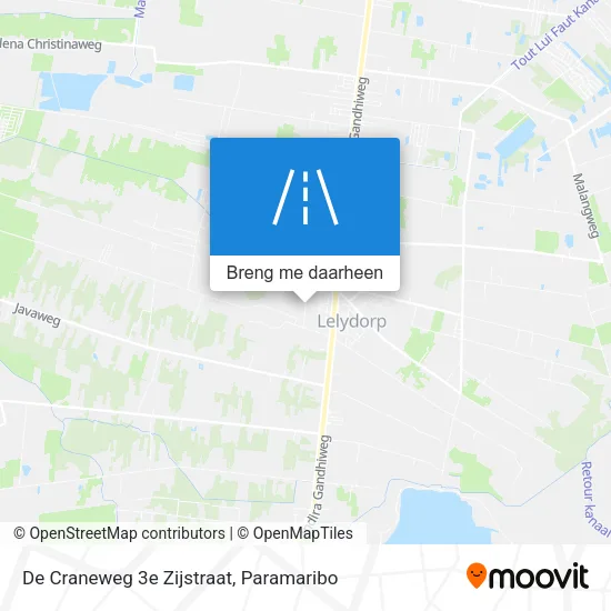 De Craneweg 3e Zijstraat kaart
